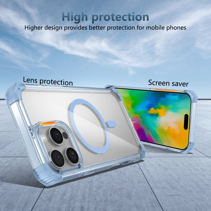 For iPhone 16 Pro Transparent MagSafe Magnetic Phone Case(Blue) - iPhone 16 Pro Cases by buy2fix | Online Shopping UK | buy2fix