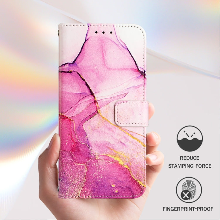 For Blackview Wave 6C PT003 Marble Pattern Flip Leather Phone Case(Pink Purple Gold) - More Brand by buy2fix | Online Shopping UK | buy2fix