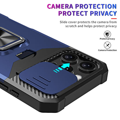 For iPhone 16 Pro Max Camera Shield Card Slot PC+TPU Phone Case(Black) - iPhone 16 Pro Max Cases by buy2fix | Online Shopping UK | buy2fix