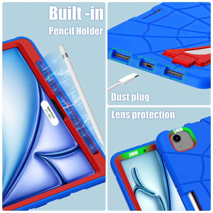 For iPad Air 11 2024 Silicone + PC Shockproof Protective Tablet Case(Blue Red) - iPad Air 11 2024 Cases by buy2fix | Online Shopping UK | buy2fix