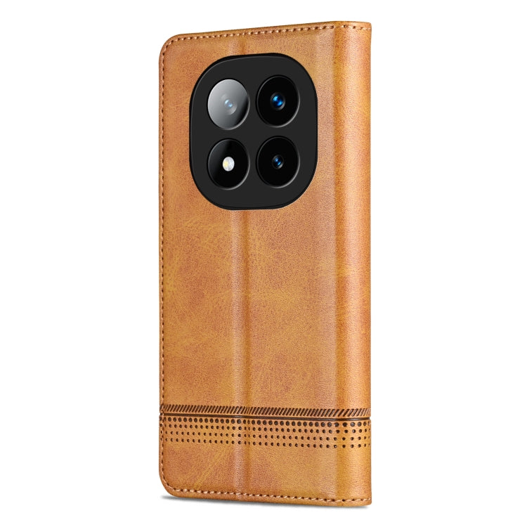 For Redmi Note 14 Pro+ 5G AZNS Magnetic Calf Texture Flip Leather Phone Case(Light Brown) - Note 14 Pro+ Cases by AZNS | Online Shopping UK | buy2fix