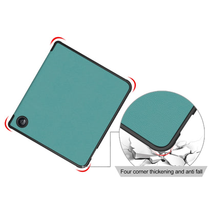 For Kobo Libra Colour 2024 Solid Color Deformation TPU Leather Smart Tablet Case(Green) - Others by buy2fix | Online Shopping UK | buy2fix