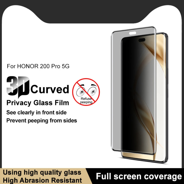 For Honor 200 Pro imak 3D Curved HD Full Screen Anti-spy Tempered Glass Protective Film - Honor Tempered Glass by imak | Online Shopping UK | buy2fix