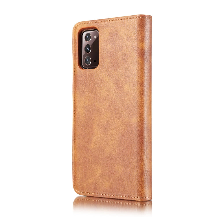 For Samsung Galaxy Note20 DG.MING Crazy Horse Texture Flip Detachable Magnetic Leather Case with Holder & Card Slots & Wallet(Brown) - Galaxy Note20 Cases by DG.MING | Online Shopping UK | buy2fix