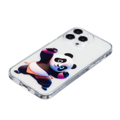 For iPhone 16 Pro Max Colored Drawing Pattern Transparent TPU Phone Case(Panda) - iPhone 16 Pro Max Cases by buy2fix | Online Shopping UK | buy2fix