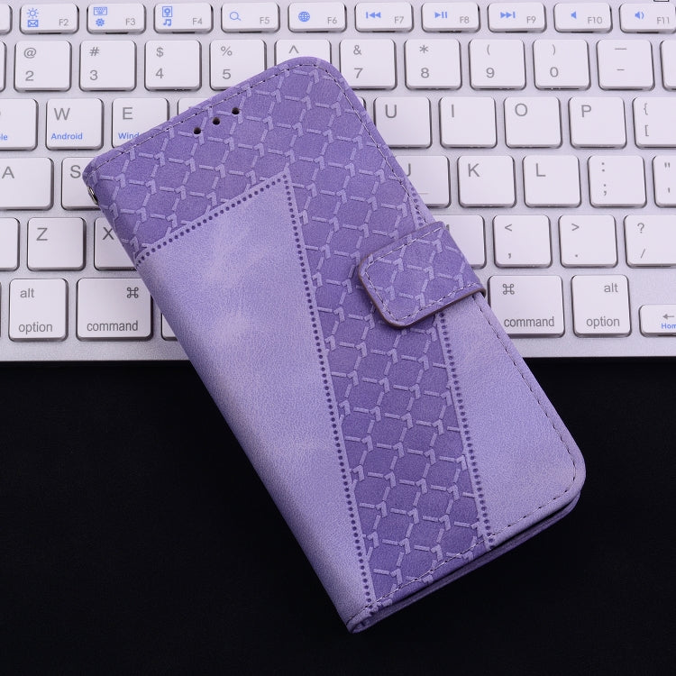 For Xiaomi Redmi K70 / K70 Pro Seven-shaped Embossed Leather Phone Case(Purple) - K70 Cases by buy2fix | Online Shopping UK | buy2fix