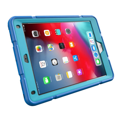 For iPad 9.7 2018 / Air / Air 2 Armor Holder Silicone Hybrid PC Tablet Case(Blue) - iPad 9.7 (2018) & (2017) Cases by buy2fix | Online Shopping UK | buy2fix