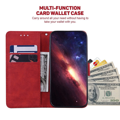 For Xiaomi Redmi K70 Pro / K70 Geometric Embossed Leather Phone Case(Red) - K70 Cases by buy2fix | Online Shopping UK | buy2fix