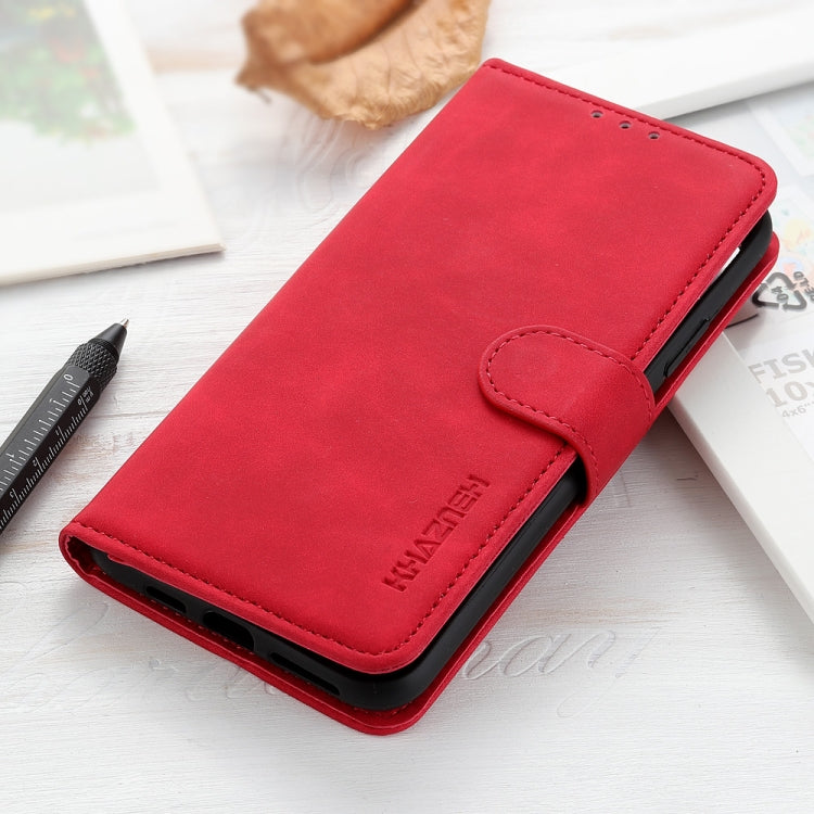 For Samsung Galaxy S25 Ultra 5G KHAZNEH Retro Texture Horizontal Flip Leather Phone Case(Red) - Galaxy S25 Ultra 5G Cases by buy2fix | Online Shopping UK | buy2fix