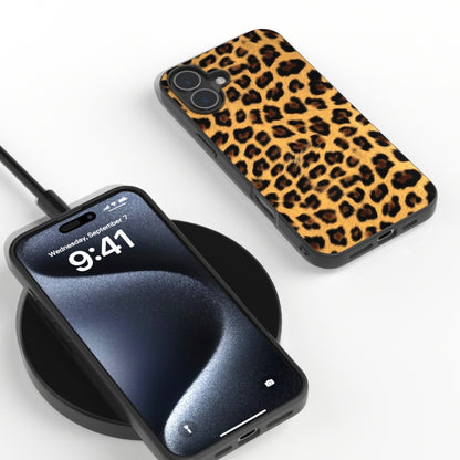 For iPhone 16 Black Frame Leopard Phone Case(Leopard Print) - iPhone 16 Cases by buy2fix | Online Shopping UK | buy2fix