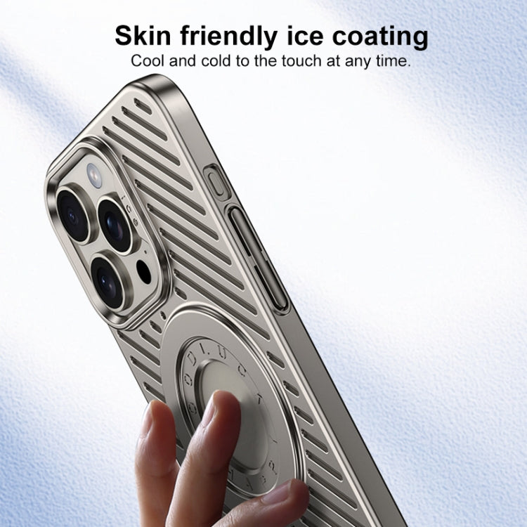 For iPhone 14 Ice Armor Cooling MagSafe Skin Feel Phone Case(Ice Silver) - iPhone 14 Cases by buy2fix | Online Shopping UK | buy2fix