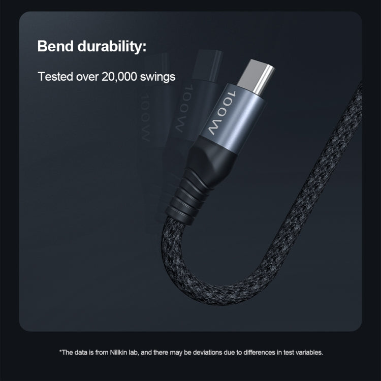 NILLKIN PD3.0 100W/27W USB-C / Type-C to USB-C / Type-C + 8 Pin Dual Power Fast Charging Data Cable, Length: 1.5m - 2 in 1 Cable by NILLKIN | Online Shopping UK | buy2fix