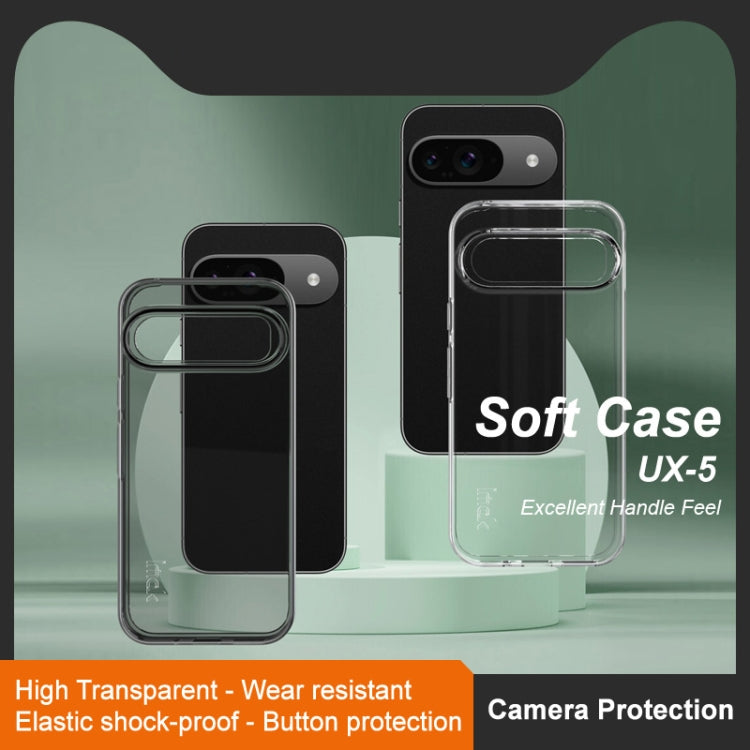 For Google Pixel 9 Pro IMAK UX-5 Series Transparent Shockproof TPU Protective Phone Case(Transparent  Black) - Google Cases by imak | Online Shopping UK | buy2fix