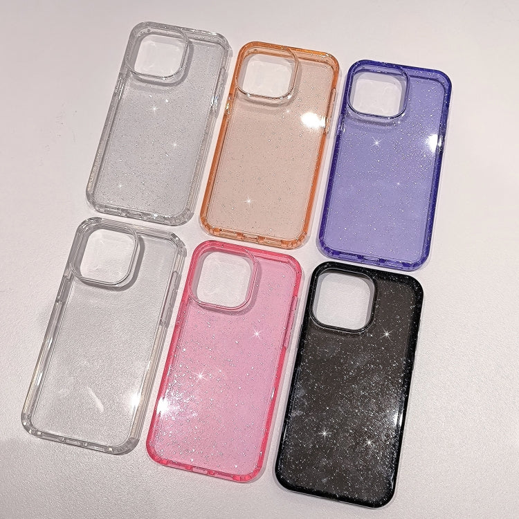 For iPhone 16 Pro Max Glitter Powder TPU Hybrid PC Phone Case(Translucent) - iPhone 16 Pro Max Cases by buy2fix | Online Shopping UK | buy2fix