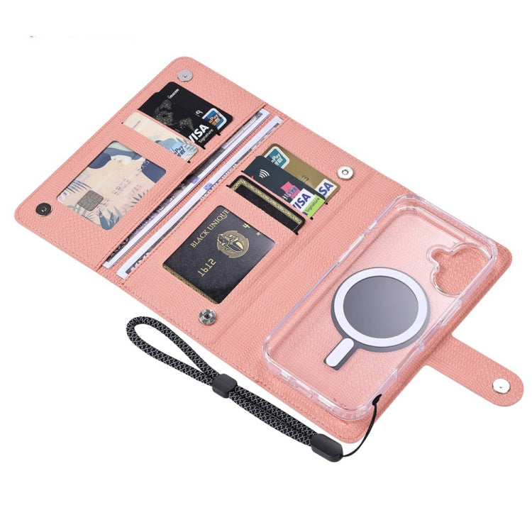 For iPhone 14 Pro ViLi GHA-C Series RFID MagSafe Magnetic Flip Leather Phone Case(Pink) - iPhone 14 Pro Cases by ViLi | Online Shopping UK | buy2fix