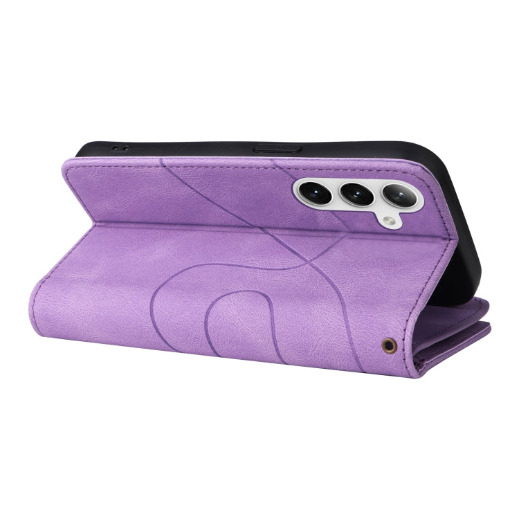 For Samsung Galaxy S25 / S24 5G Dual-color 9 Card Slots Zipper Wallet Leather Phone Case(Purple) - Galaxy S25 5G Cases by buy2fix | Online Shopping UK | buy2fix