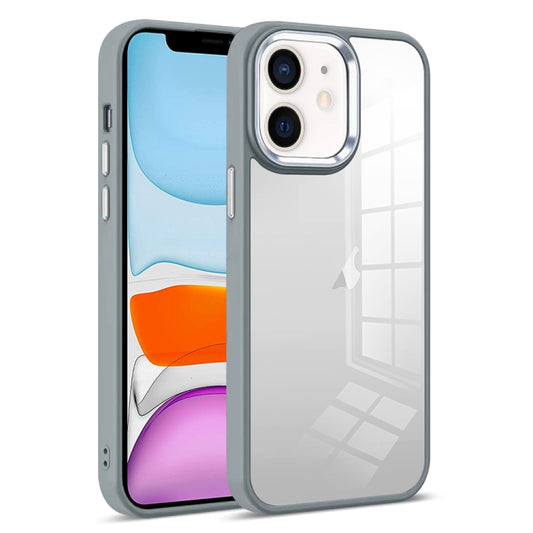 For iPhone 11 Colorful Armor Transparent Phone Case(Grey) - iPhone 11 Cases by buy2fix | Online Shopping UK | buy2fix