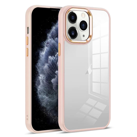 For iPhone 11 Pro Colorful Armor Transparent Phone Case(Pink) - iPhone 11 Pro Cases by buy2fix | Online Shopping UK | buy2fix