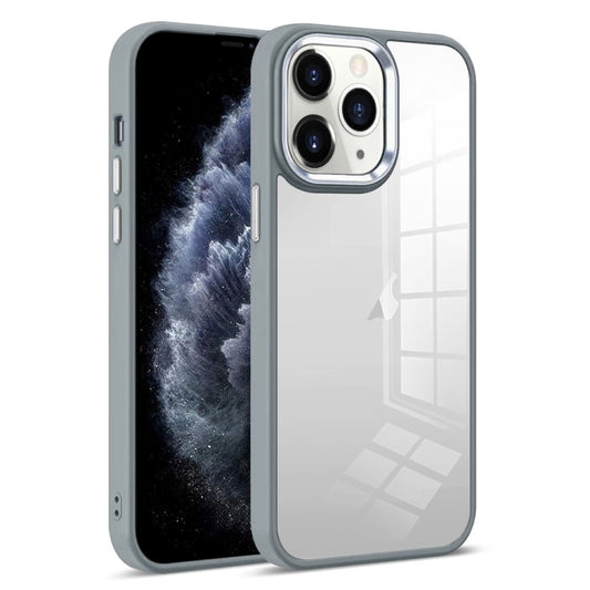 For iPhone 11 Pro Colorful Armor Transparent Phone Case(Grey) - iPhone 11 Pro Cases by buy2fix | Online Shopping UK | buy2fix