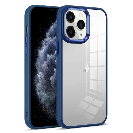 For iPhone 11 Pro Max Colorful Armor Transparent Phone Case(Blue) - iPhone 11 Pro Max Cases by buy2fix | Online Shopping UK | buy2fix