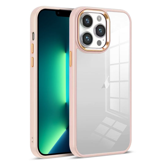 For iPhone 13 Pro Colorful Armor Transparent Phone Case(Pink) - iPhone 13 Pro Cases by buy2fix | Online Shopping UK | buy2fix