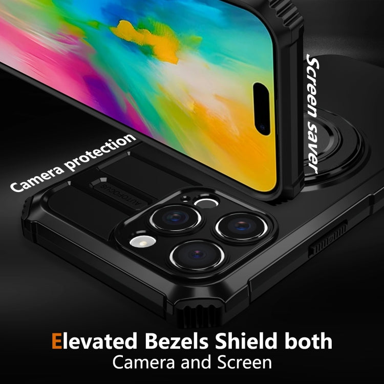 For iPhone 16 Pro Rotating Magnetic Holder Phone Case(Black) - iPhone 16 Pro Cases by buy2fix | Online Shopping UK | buy2fix