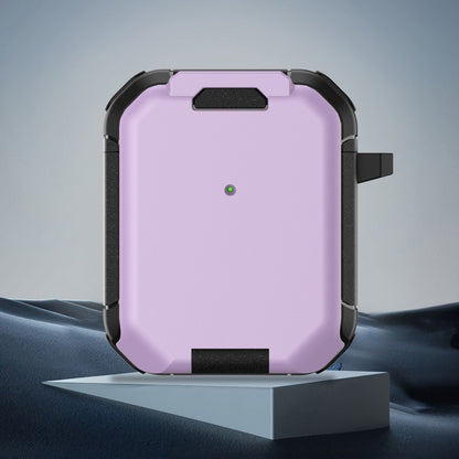 For AirPods 2 / 1 Phone Holder Design Earbuds Box Protective Case(Purple) - For AirPods 1/2 by buy2fix | Online Shopping UK | buy2fix