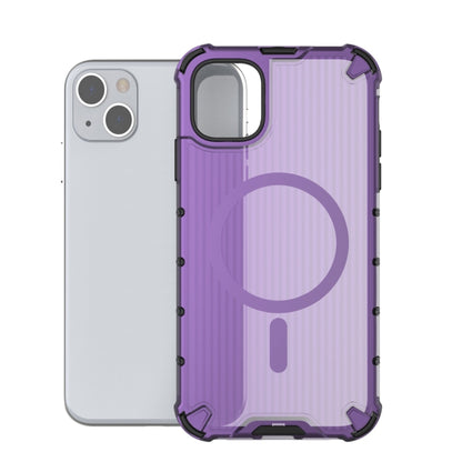 For iPhone 15 Grating Airbag Shockproof MagSafe Frosted Phone Case(Purple) - iPhone 15 Cases by buy2fix | Online Shopping UK | buy2fix