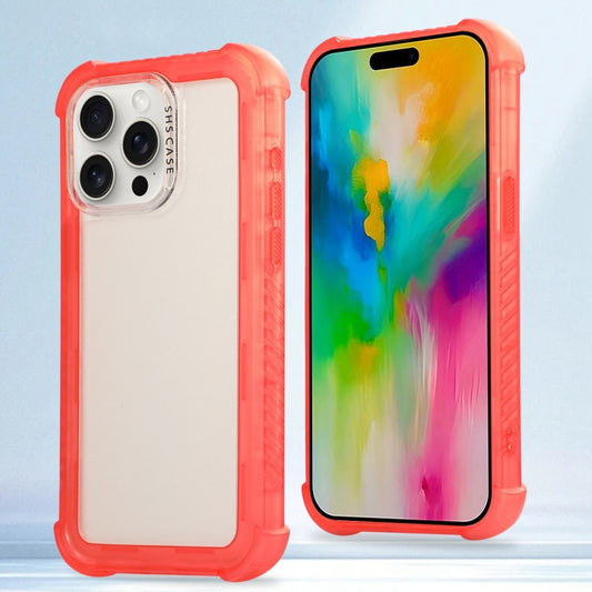 For iPhone 16 Pro Transparent Matte TPU Hybrid PC 3-in-1 Phone Case(Orange) - iPhone 16 Pro Cases by buy2fix | Online Shopping UK | buy2fix