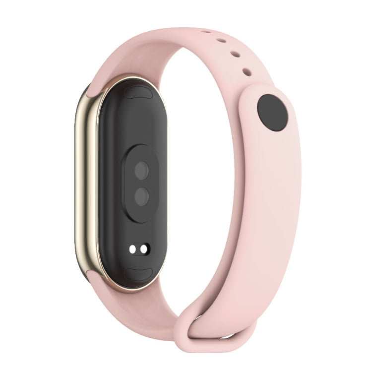 For Xiaomi Smart Band 9 / 8 MIJOBS Metal Buckle Solid Color Silicone Watch Band(Pink) - Watch Bands by MIJOBS | Online Shopping UK | buy2fix