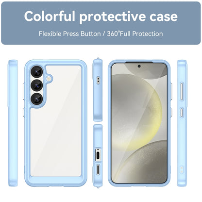 For Samsung Galaxy S25 5G Colorful Series Acrylic Hybrid TPU Phone Case(Blue) - Galaxy S25 5G Cases by buy2fix | Online Shopping UK | buy2fix