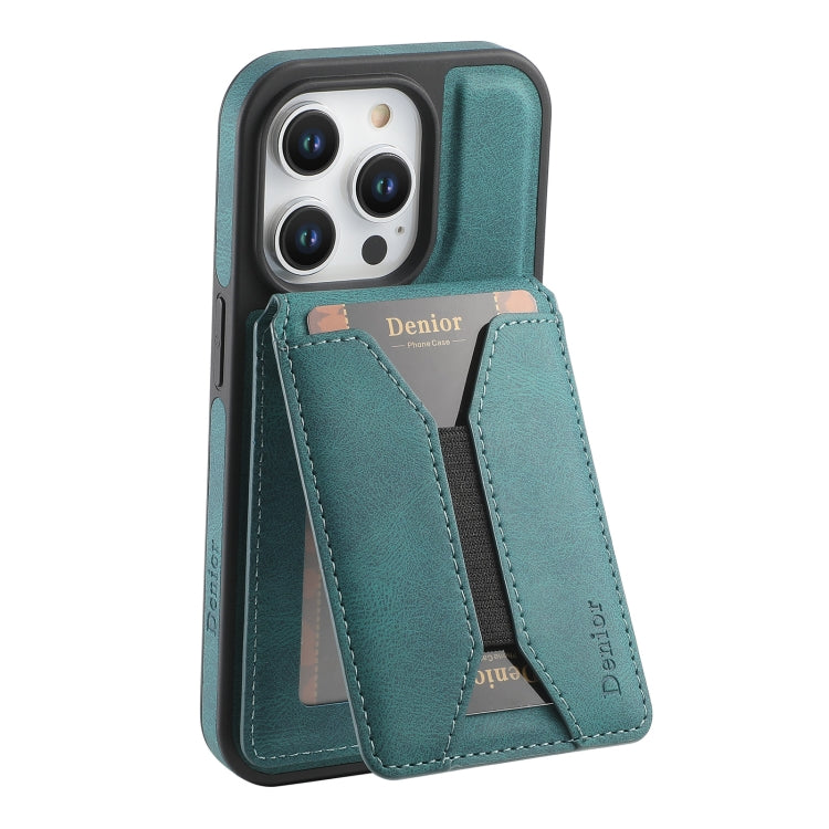 For iPhone 13 Pro Max Denior D17 Skin Feel MagSafe Detachable Card Slot Phone Case(Blue) - iPhone 13 Pro Max Cases by Denior | Online Shopping UK | buy2fix