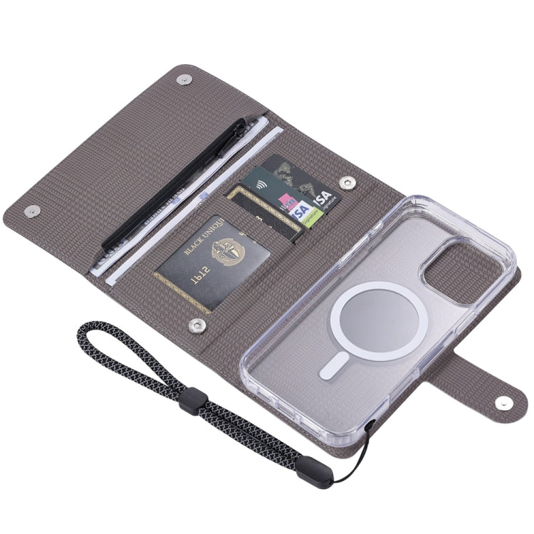 For Samsung Galaxy S24 5G ViLi GHB-C Series RFID MagSafe Magnetic Flip Leather Phone Case(Grey) - Galaxy S24 5G Cases by ViLi | Online Shopping UK | buy2fix