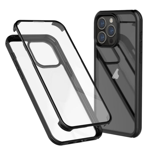 For iPhone 16 Pro Double-sided Plastic Glass Phone Protective Case(Black) - iPhone 16 Pro Cases by buy2fix | Online Shopping UK | buy2fix