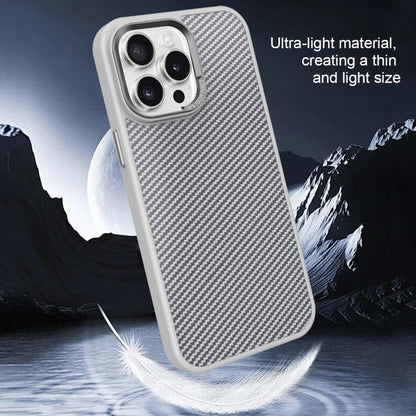 For iPhone 11 Pro Carbon Fiber Texture MagSafe Magnetic Shockproof Phone Case(Grey) - iPhone 11 Pro Cases by buy2fix | Online Shopping UK | buy2fix