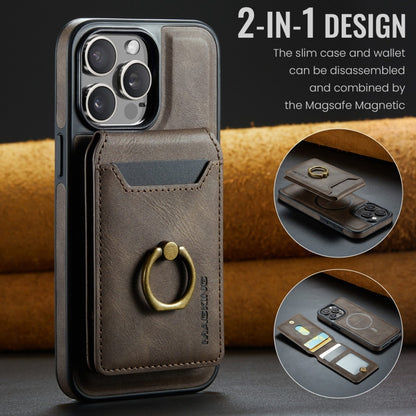 For iPhone 15 Pro Max DG.MING K1 MagSafe Detachable Wallet RFID Back Cover Phone Case(Coffee) - iPhone 15 Pro Max Cases by DG.MING | Online Shopping UK | buy2fix