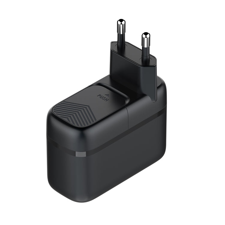 LDNIO Q366 65W USB + Dual Type-C Port Charger with 1m USB-C / Type-C to USB-C / Type-C Data Cable, Plug Type:EU Plug(Black) - USB Charger by LDNIO | Online Shopping UK | buy2fix