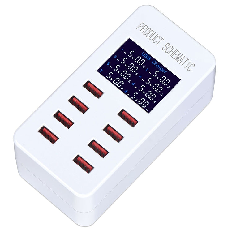 A8B 50W 8 Ports USB Smart Charging Station with Digital Display, Plug:US Plug - Multifunction Charger by buy2fix | Online Shopping UK | buy2fix