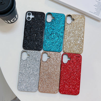 For iPhone 16 Plus Glitter Powder Shockproof TPU Phone Case(Blue) - iPhone 16 Plus Cases by buy2fix | Online Shopping UK | buy2fix