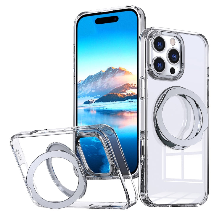 For iPhone 16 Pro Max Wing Series MagSafe Magnetic Ring Holder Phone Case(Transparent) - iPhone 16 Pro Max Cases by buy2fix | Online Shopping UK | buy2fix