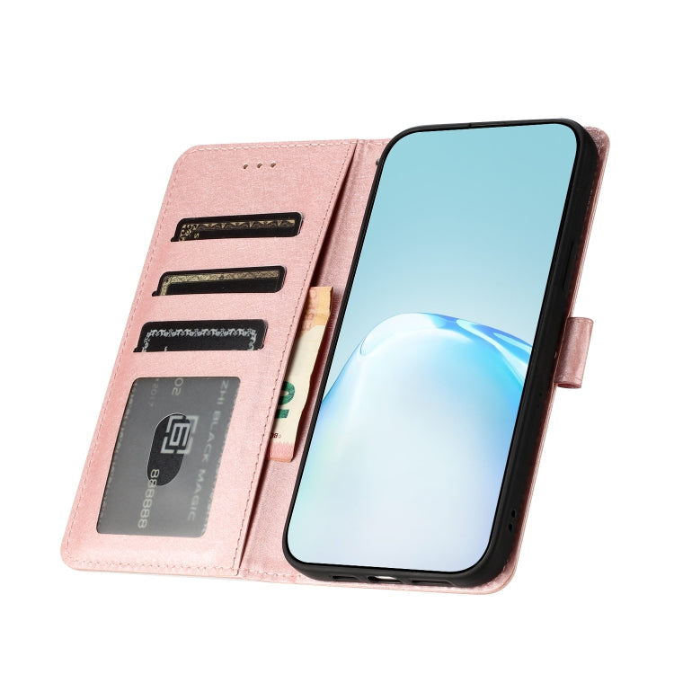 For iPhone 16 Pro Max Silk Texture Horizontal Flip Leather Phone Case(Rose Gold) - iPhone 16 Pro Max Cases by buy2fix | Online Shopping UK | buy2fix