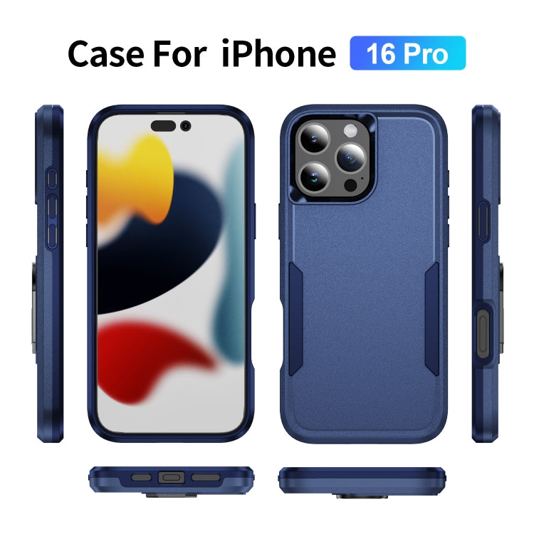 For iPhone 16 Pro Pioneer Armor Heavy Duty PC + TPU Phone Case(Blue) - iPhone 16 Pro Cases by buy2fix | Online Shopping UK | buy2fix