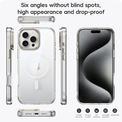 For iPhone 16 Plus Mirror Crystal Clear Lens Holder MagSafe Magnetic Phone Case(Transparent) - iPhone 16 Plus Cases by buy2fix | Online Shopping UK | buy2fix