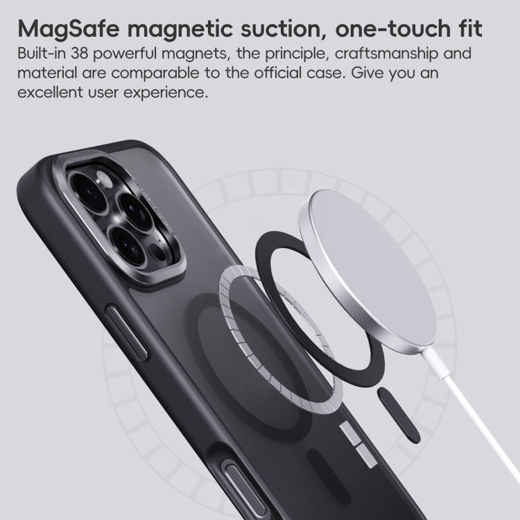 For iPhone 16 Pro Frosted MagSafe Magnetic Phone Case(Dark Green) - iPhone 16 Pro Cases by buy2fix | Online Shopping UK | buy2fix