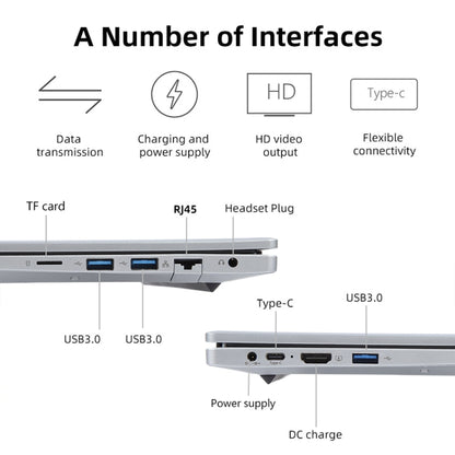 14 inch Windows 11 Laptop, 8GB+512GB, Gen 5th Intel Core i5 CPU, 180 Degree Rotation Axis(Silver) - Others by buy2fix | Online Shopping UK | buy2fix