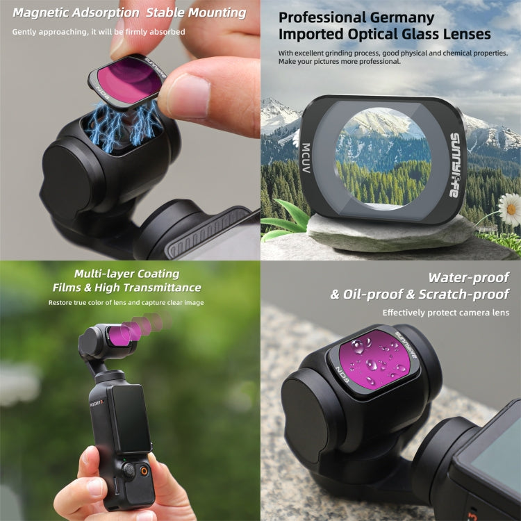 For DJI Osmo Pocket 3 Sunnylife Camera Lens Filter, Filter:ND8PL - Lens Accessories by Sunnylife | Online Shopping UK | buy2fix