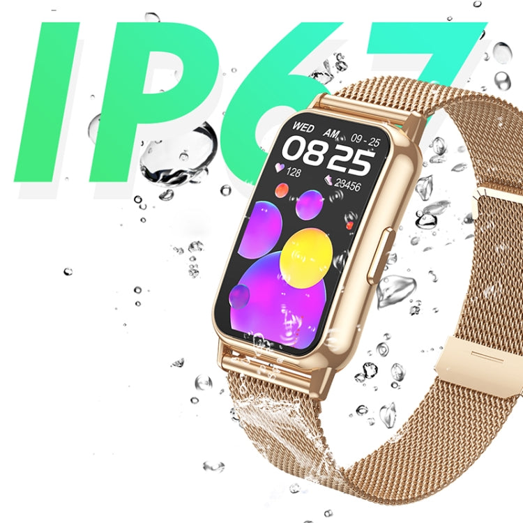 CY22 1.47 inch Steel Strap IP67 Waterproof Smart Watch, Support Heart Rate / Blood Pressure(Gold) - Smart Watches by buy2fix | Online Shopping UK | buy2fix