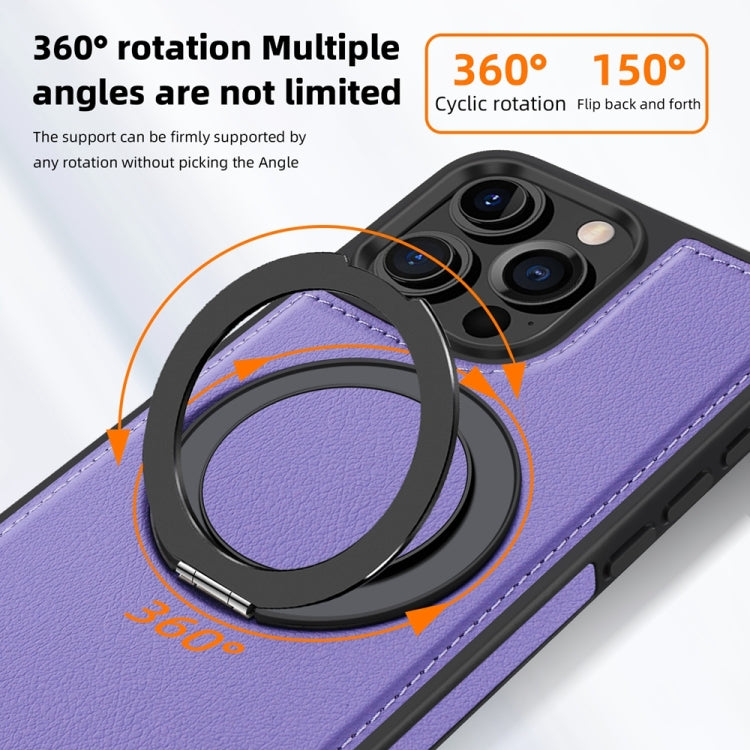 For iPhone 16 Pro Yashi 360 Degree Rotating MagSafe Holder Phone Case(Purple) - iPhone 16 Pro Cases by buy2fix | Online Shopping UK | buy2fix