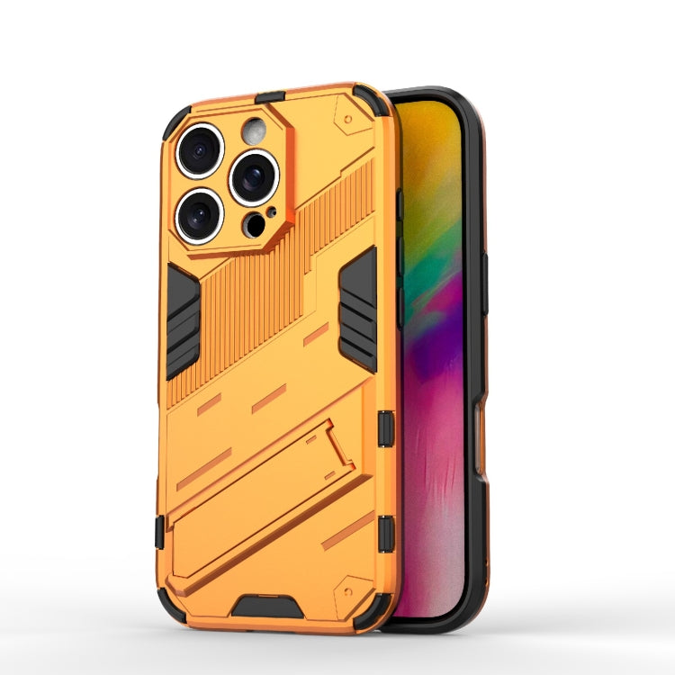 For iPhone 16 Pro Max Punk Armor 2 in 1 PC + TPU Phone Case with Holder(Orange) - iPhone 16 Pro Max Cases by buy2fix | Online Shopping UK | buy2fix