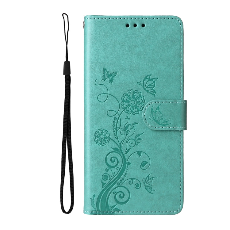 For Redmi K70 Ultra Embossed Butterfly Flowers Leather Phone Case(Green) - Xiaomi Cases by buy2fix | Online Shopping UK | buy2fix